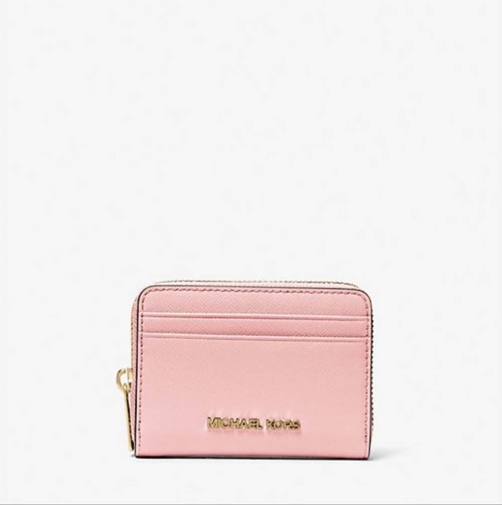 Michael Kors Jet Set Travel Medium Saffiano Leather Wallet (Powder Blush)